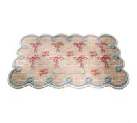 Tapis de salle de bain absorbant avec base antidérapante (C) 40 x 60 cm | Lin tissé doux, absorption rapide de l'eau, base en caoutchouc haute adhérence, taille 40 x 60 cm, suite d'invité principale