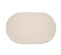 Tapis de salle de bain absorbant avec doux au toucher et envers antidérapant, compatible avec les matériaux de sol résidentiels courants (50 x 80 cm, blanc)