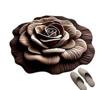 Tapis De Salle De Bain Antidérapant En Peluche Diatomite - 60/80/100 Cm En Forme De Fleur | Tapis De Sol Antidérapant À Séchage Rapide, Esthétique 3D, Pour Chambre À Coucher, Salle De Bains, Cuisine,