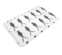 Tapis de salle de bain antidérapant et lavable - Tapis de cuisine mignon et minimaliste imprimé perroquet pour sol, tapis d'entrée d'intérieur, salle de bain, buanderie avec envers en caoutchouc, 50,8