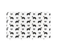 Tapis de salle de bain antidérapant et lavable - Tapis de cuisine pour sol, tapis d'entrée d'intérieur, border collie, buanderie, salle de bain avec envers en caoutchouc, 50,8 x 80 cm