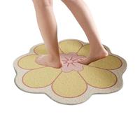 Tapis de salle de bain antidérapant - Tapis de salle de bain multifonction à fleurs - Beau tapis de douche pour salon, cuisine