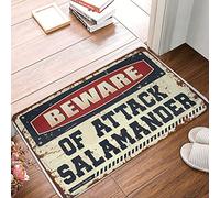 Tapis de salle de bain Beware Of Attack Salamandre avec cuisine imperméable
