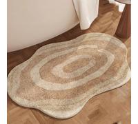 Tapis De Salle De Bain De Forme Irrégulière, Petit Tapis en Fausse Laine pour Salon, Chambre À Coucher, Chevet, Tapi pour Animaux Domestiques(Pattern A,40cmx60cm)