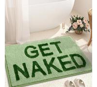 Tapis de salle de bain doux et absorbant en microfibre douce, absorbante, lavable, pour Noël, hiver, Noël, vert forêt, 50,8 x 81,3 cm, vert forêt