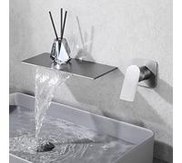 Tapis de salle de bain en acier inoxydable mince mural moderne avec une fonction de cascade chaude et froide en finition en or brossé G1 / 2 Taille T pour les initiatives de charité LWX