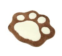 Tapis de salle de bain en forme de patte de chat | Tapis en peluche en fibre de chat absorbant l'eau, antidérapant, absorbant l'eau, lavable, doux, à séchage rapide, doux pour la peau