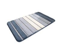 Tapis de salle de bain épais en microfibre non glissant Tapis de sol super absorbant lavable en machine Tapis de barbade avec motif rayé Tapis de bain antidérapant