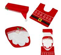 Tapis de salle de bain et housses de siège de toilette, ensemble housse de toilette et tapis,3X Ensemble de couvercles de réservoir de toilettes conçus par Gnome - Tapis de bain, couverture d'abattant