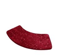 Tapis de salle de bain incurvé en relief - Absorbant - Tapis de douche incurvé - Rouge vin - 30 x 100 cm