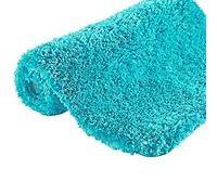 Tapis de Salle de Bain, Microfibre Douces Absorbant avec Fond en Caoutchouc Antidérapant Tapis de Bain,pour la Bebe Baignoire,Salle de Bain,Bleu Vert, 60 x 90 cm