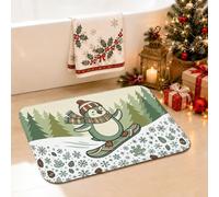 Tapis de salle de bain motif pingouin d'hiver 50,8 x 81,3 cm