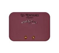 Tapis de Salle de Bain Rouge - Les Montagnes m'appellent Outdoor Aventure - Dimensions: 60 x 40 cm