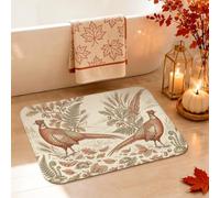 Tapis de salle de bain rustique thème forêt faisan automne 50,8 x 81,3 cm