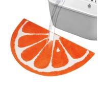 Tapis de salle de bain, tapis de bain orange fruit, polyester microfibre haute performance avec technologie de piège à humidité, tapis doux absorbant décoration de la maison ant