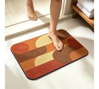 Tapis de salle de bain,tapis de salle de bain absorbant en terre de diatomée,antidérapant,pour entrée,alimentation des animaux domestiques,tapis de décoration de sol de cuisine lavable(50x80cm)