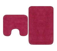 Tapis de Salle de Bain - VIDAXL - Fuchsia - 100% Coton - Antidérapant - Lavable