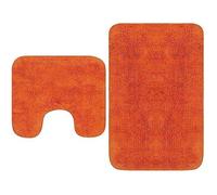 Tapis de salle de bain - VIDAXL - Orange - Coton 100% - Antidérapant - Facile à entretenir