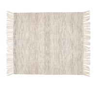 Tapis de salon 130x170 cm PENJAB viscose et laine blanc naturel