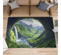 Tapis de salon - 140 x 200 cm - Merveilles naturelles - Tapis à poils courts - Tapis antidérapant - Facile d'entretien - Pour chambre de garçon, salle à manger