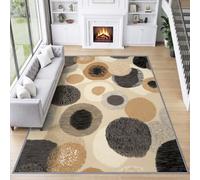 Tapis de Salon 140 x 200 cm Taches Léopard Abstrait Tapis de Chambre, Doux et Antidérapant Imprimé Animal Lavable en Machine Paillasson pour Salon Cuisine Couloir et Décoration Maison