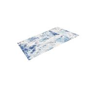 Tapis de Salon 152,4x213,4cm Lavable Antidérapant Style Moderne Bleu