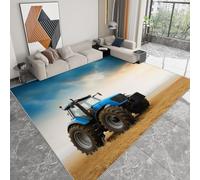 Tapis de Salon 160 x 230 cm Terres Agricoles Tracteur, Tapis Moderne Imprimé Photographie Surréaliste Doux et Léger pour Salle à Manger Chambre à Coucher Couloir Bureau - Moquette Antidérapant