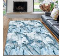 Tapis de Salon 160x230, Grand Tapis Sol Imitation Laine imprimé, Tapis Lavable en Machine, Moquette Poil Court, Tapis Antidérapant pour Salon, Chambre, Salle à Manger, Intérieur