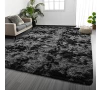 Tapis de Salon 180 x 220 cm Moderne, Poils Longs, Antidérapant, Super Doux Tapis Doux Salon Dessous Antidérapant, Décoration Intérieure pour Chambre Filles Enfants, Gris Foncé
