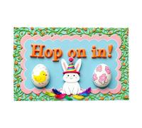 Tapis de salon 2026 UN tapis de lapin de Pâques - Une touche de joie ludique pour vous, adapté à tout le monde donne une sensation de Noël ! (A, taille unique)