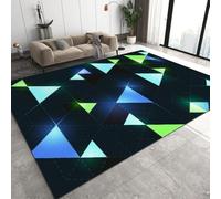 Tapis De Salon, 3D Rayures De Texture Géométrique Abstraite Imprimé Antidérapant Lavable Tapis De Cuisine Moderne Intérieur Et Extérieur Tapis De Sol pour Canapé Couloir Chambre 60 X 9/1458763986648