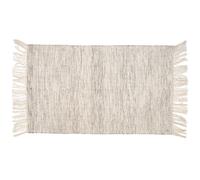 Tapis de salon 70x140 cm PENJAB viscose et laine blanc Naturel