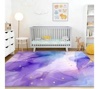 Tapis de Salon 80 x 150 cm Imprimé Rêveur Luxe Léger | Motif Encre Alcool Lignes Géométriques Or, Tapis Poils Courts Lavable Antidérapant pour Salle à Manger Bureau chambre