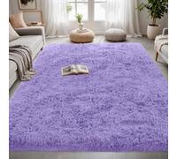 Tapis de Salon 90 x 240 cm Super Doux, Shaggy, Moelleux, Antidérapant Tapis à Poils Longs Dessous Antidérapant, Décoration Intérieure pour Salon Chambre Filles Enfants, Pourpre