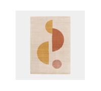 Tapis de salon à motif organique - Sully - Écru, jaune et terracotta - 200 x 290 cm