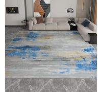 Tapis de Salon Abstrait 60 x 90 cm - Tapis de Décoration à Imprimé Texture Antique Exquise, Gris à Poils Courts Antidérapant Rectangulaire paillasson pour Salon Salle à Manger