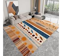 Tapis de Salon Antidérapant Lavable 60 x 90 cm, Tapis Interieur Impression Bohème Rayures Imprimés Animaliers - Moquette Moderne Doux Sud Ouest Américain pour Coucher Chambre d'enfant Salle de Jeux