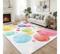 Tapis de Salon Bulles Pastel 180 x 240 cm Moderne Tapis, Minimalisme AntidéRapant Doux Poil Court Lavable Moquette - pour Salon Chambre et Salle à Manger