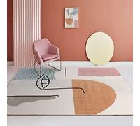 Tapis De Salon Chambre Poils Ras 80 X 200 CM Visage Humain d'art Abstrait Tapis de Couloir Salon Chambre Cuisine Bureau 80 * 200cm