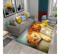 Tapis De Salon Chambre Salle À Manger Bureau Entrée Adulte Design Moderne 3D Chat Animalier Poil Court Doux Léger Antidérapant 160 X 230 Cm /6688918517204