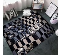 Tapis De Salon Chambre Salle À Manger Bureau Entrée Adulte Design Moderne 3D Échiquier Poil Court Doux Léger Antidérapant 180 X 280 Cm /4319475719976