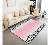 Tapis De Salon Chambre Salle À Manger Bureau Entrée Adulte Design Moderne 3D Imprimé Léopard Mode Couleur Poil Court Doux Léger Antidérapant 40 X 60 Cm /2972549109412