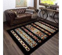 Tapis De Salon Chambre Salle À Manger Bureau Entrée Adulte Design Moderne 3D Modèle d'art Abstrait Rétro Poil Court Doux Léger Antidérapant 200 X 300 Cm /633312344004