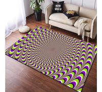 Tapis De Salon Chambre Salle À Manger Bureau Entrée Adulte Design Moderne 3D Texture Géométrique Abstraite Poil Court Doux Léger Antidérapant 100 X 150 Cm /6104651741049