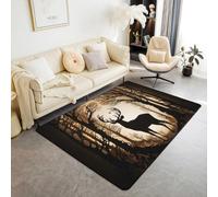 Tapis De Salon Chambre Salle À Manger Bureau Entrée Adulte Design Moderne 3D Wapiti Animal Poil Court Doux Léger Antidérapant 60 X 120 Cm /4920681840500