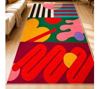 Tapis de salon Chilai Home style rétro avec bordure timbre-poste, tapis vert à motif texturé pour salon, chambre et décoration intérieure, fabriqué en Turquie Apportez une touche d'énergie et de moder