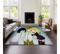 Tapis De Salon Death Note, Canapé, Table Basse, Tapis De Sol Haut De Gamme, Léger Et Luxueux, pour Chambre À Coucher, Chevet, Couverture Lavable (DN 01,120x160cm)