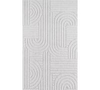 Tapis de salon Design géométrique Optique abstraite Blanc