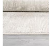 Tapis de salon design Skandi Boho - PACO HOME - Effet 3D - 80x300 cm - Beige crème - 100% polyester