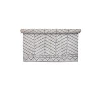 Tapis de salon en coton blanc et gris, à motifs, rectangulaire - Bloomingville, Oiva - 200x300x1 cm